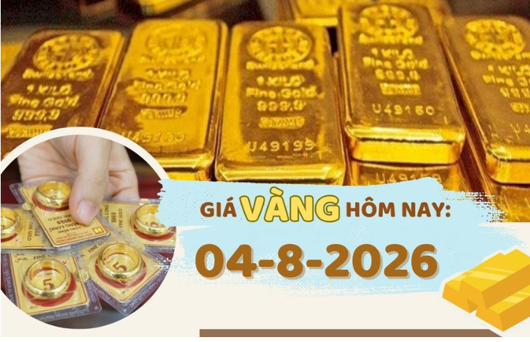 Giá vàng hôm nay 4-8: Vàng miếng tăng 500.000 đồng/lượng
